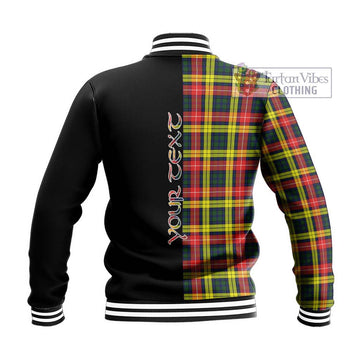 Buchanan Modern Tartan Baseball Jacket with Family Crest and Half Of Me Style