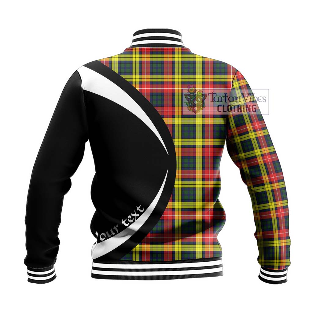 Buchanan Modern Tartan Baseball Jacket with Family Crest Circle Style - Tartan Vibes Clothing