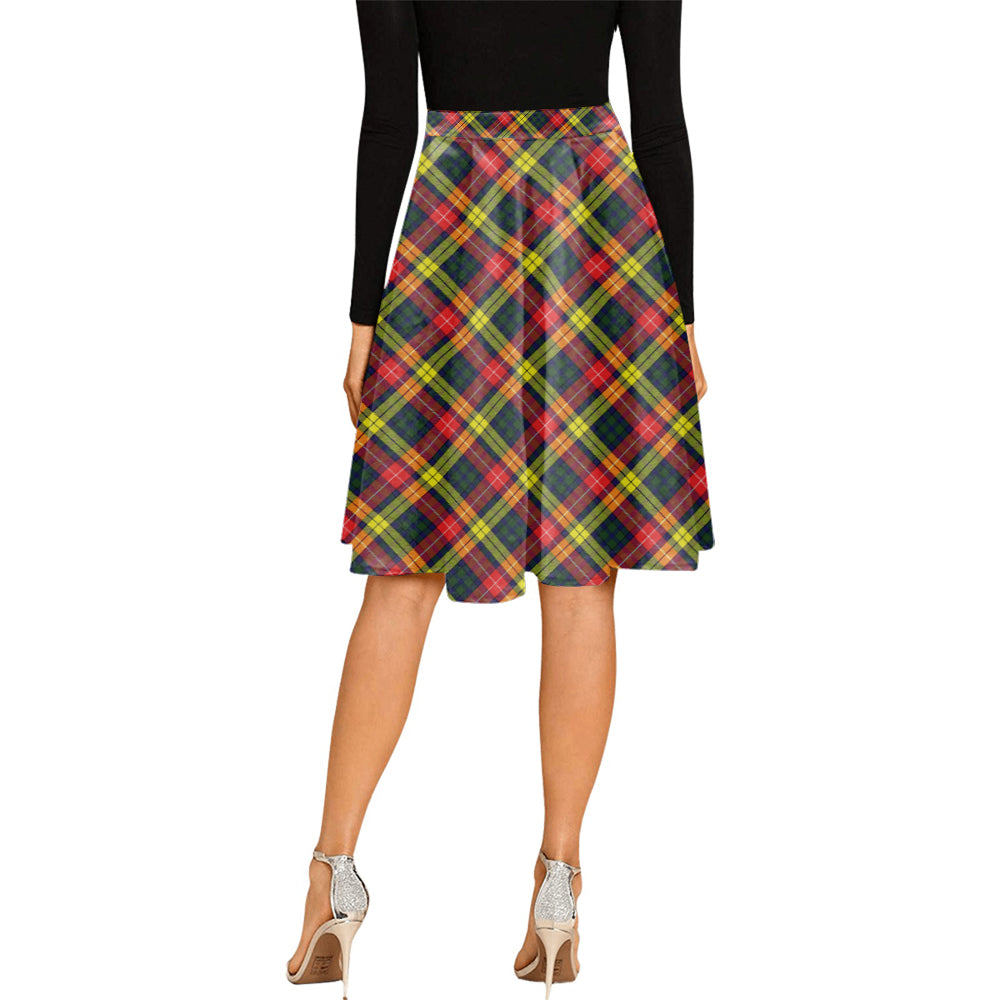 Buchanan Modern Tartan Melete Pleated Midi Skirt - Tartanvibesclothing