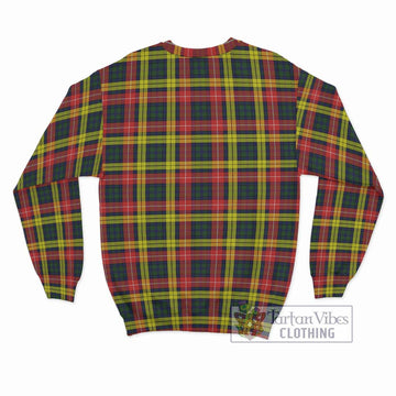 Buchanan Modern Tartan Sweatshirt with Family Crest DNA In Me Style