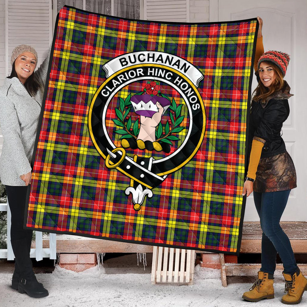 Buchanan Modern Tartan Quilt with Family Crest - Tartanvibesclothing