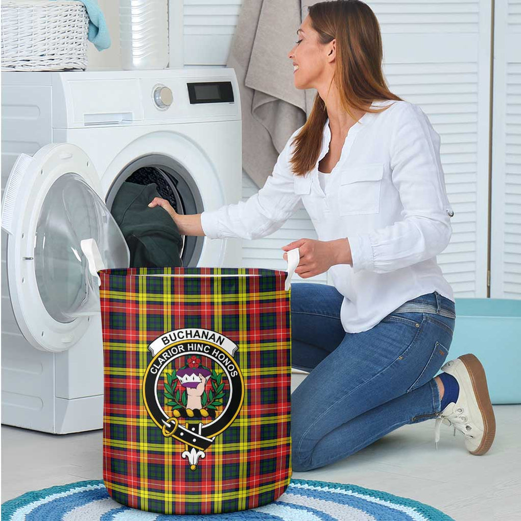 Buchanan Modern Tartan Laundry Basket with Family Crest - Tartanvibesclothing Shop