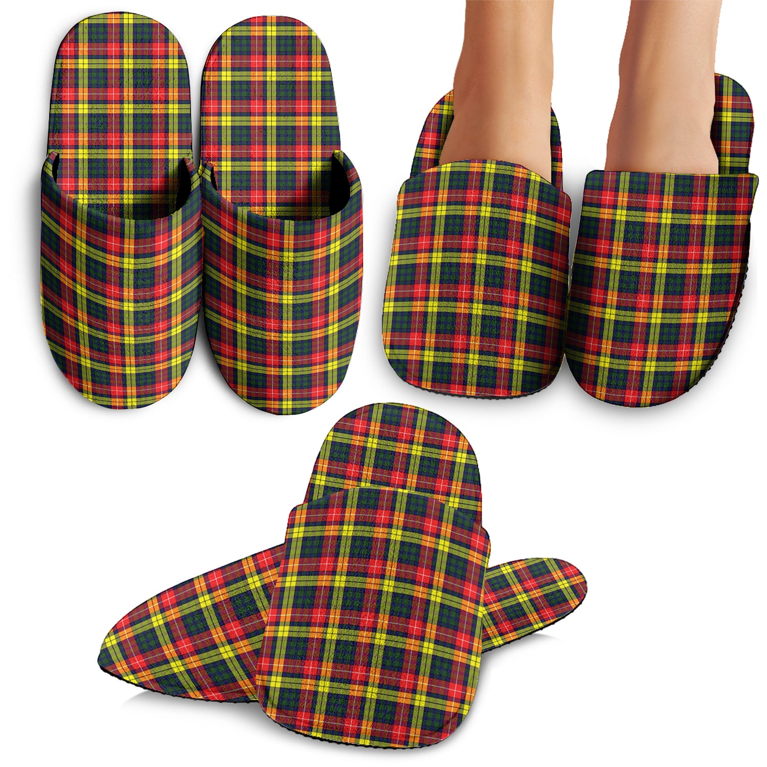 Buchanan Modern Tartan Home Slippers - Tartanvibesclothing