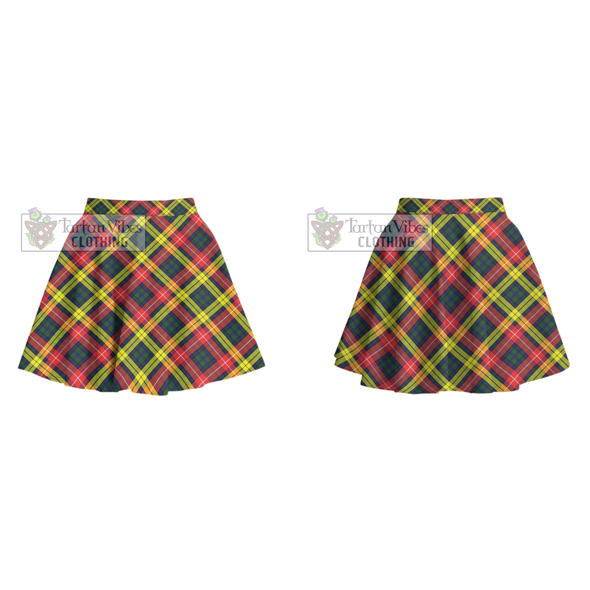 Tartan Vibes Clothing Buchanan Modern Tartan Women's Plated Mini Skirt