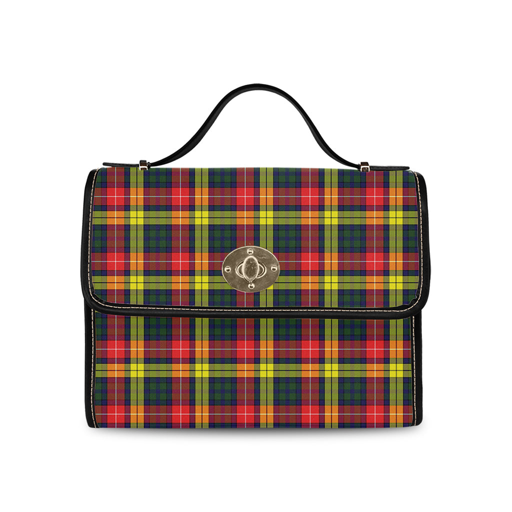 Buchanan Modern Tartan Leather Strap Waterproof Canvas Bag - Tartanvibesclothing