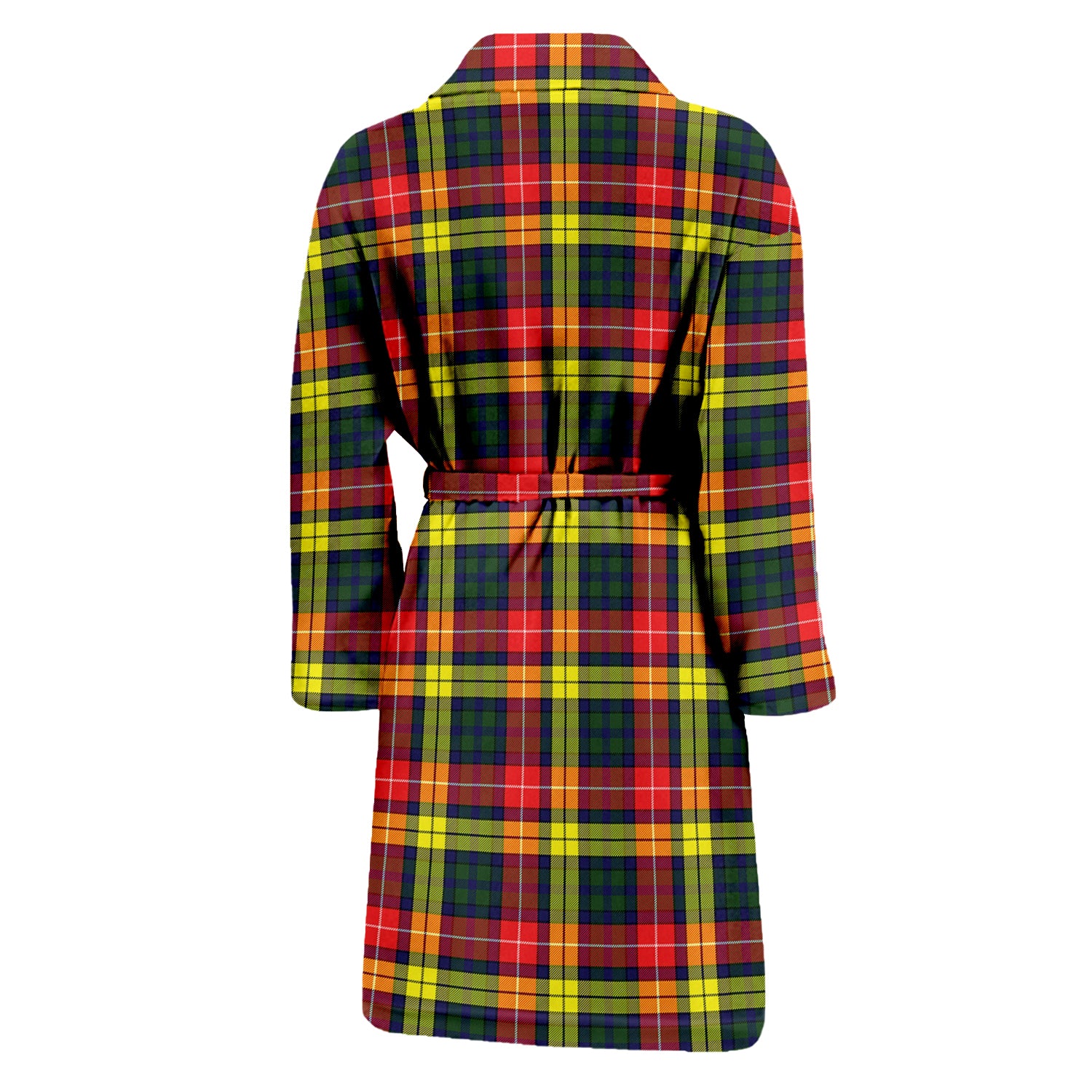 Buchanan Modern Tartan Bathrobe with Family Crest - Tartan Vibes Clothing