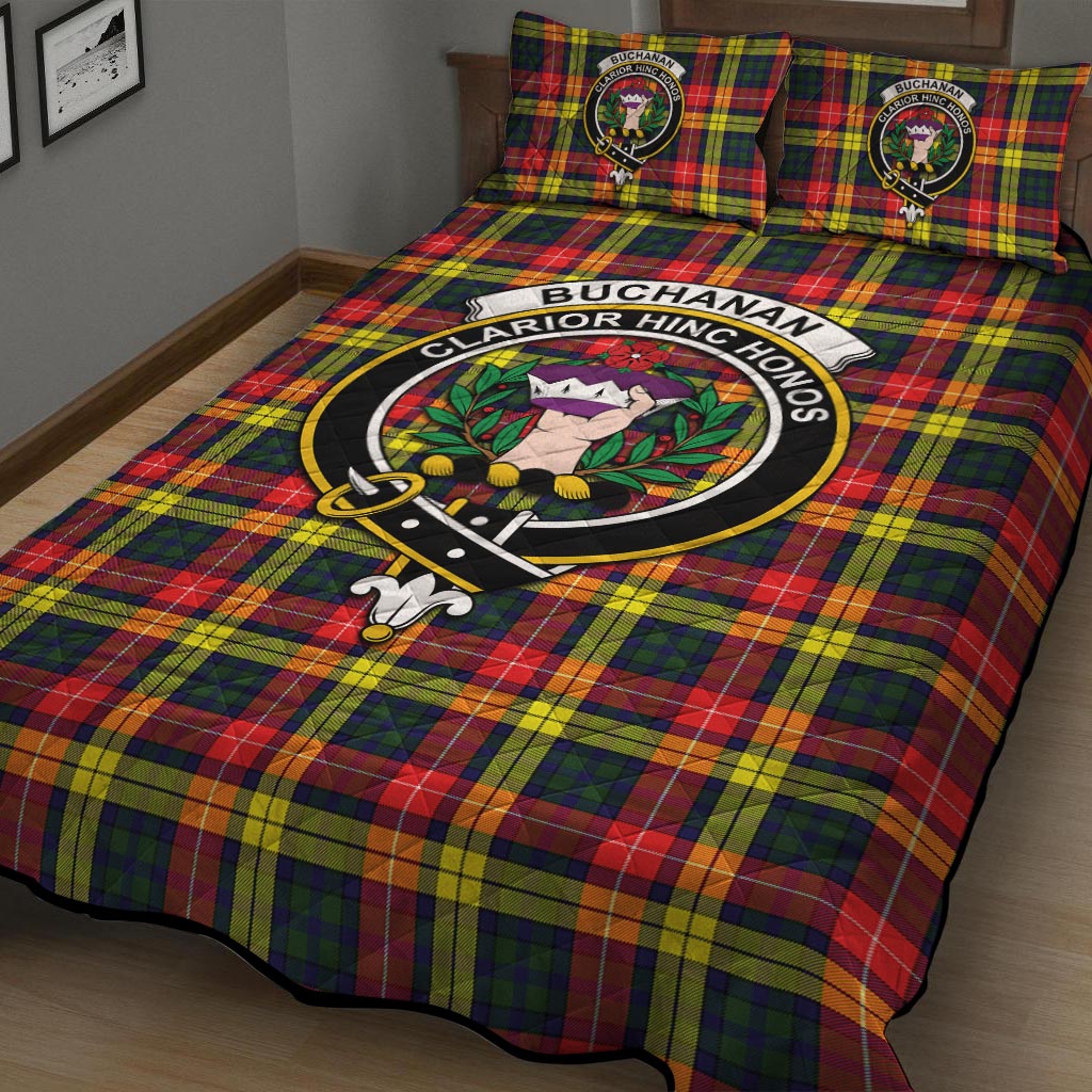 Buchanan Modern Tartan Quilt Bed Set with Family Crest - Tartan Vibes Clothing