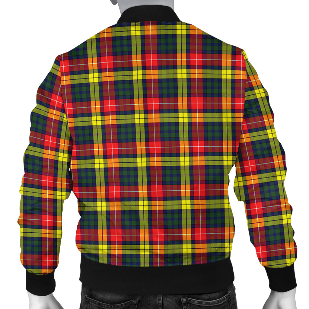 Buchanan Modern Tartan Bomber Jacket with Family Crest - Tartanvibesclothing