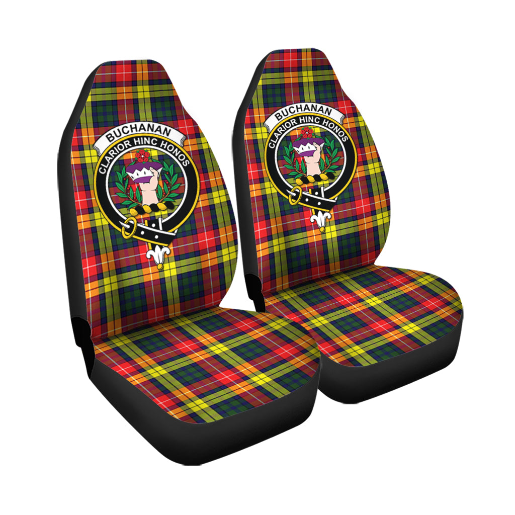 Buchanan Modern Tartan Car Seat Cover with Family Crest - Tartanvibesclothing