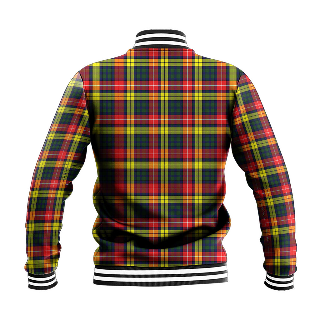 Buchanan Modern Tartan Baseball Jacket with Family Crest - Tartan Vibes Clothing