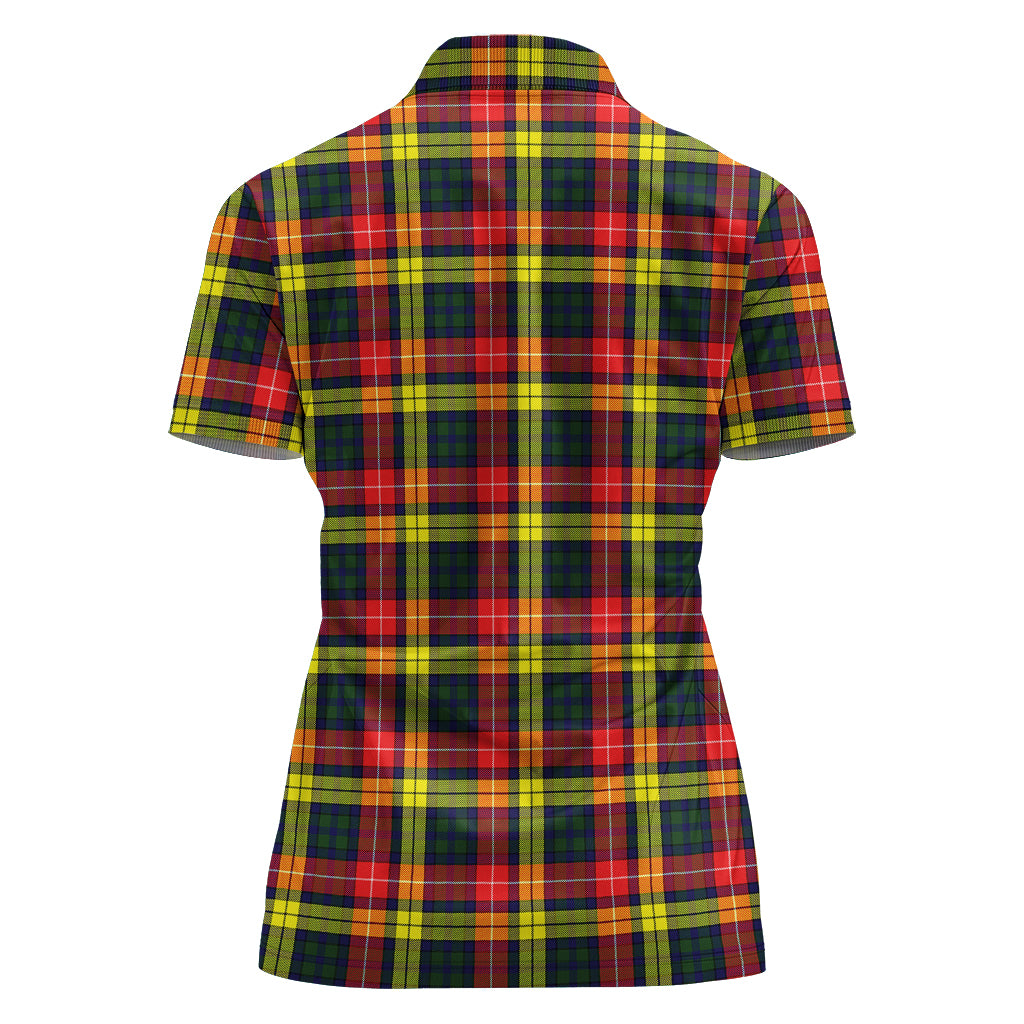 Buchanan Modern Tartan Polo Shirt For Women - Tartanvibesclothing