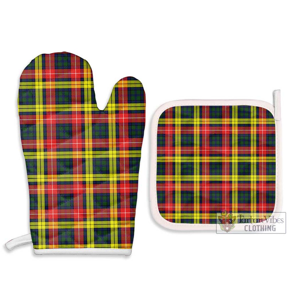 Buchanan Modern Tartan Combo Oven Mitt & Pot-Holder Combo 1 Oven Mitt & 2 Pot-Holder White - Tartan Vibes Clothing