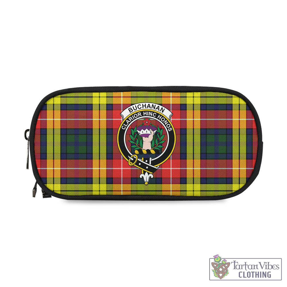 Tartan Vibes Clothing Buchanan Modern Tartan Pen and Pencil Case with Family Crest