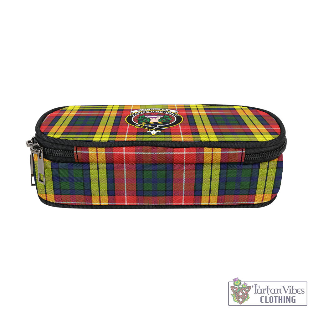 Tartan Vibes Clothing Buchanan Modern Tartan Pen and Pencil Case with Family Crest