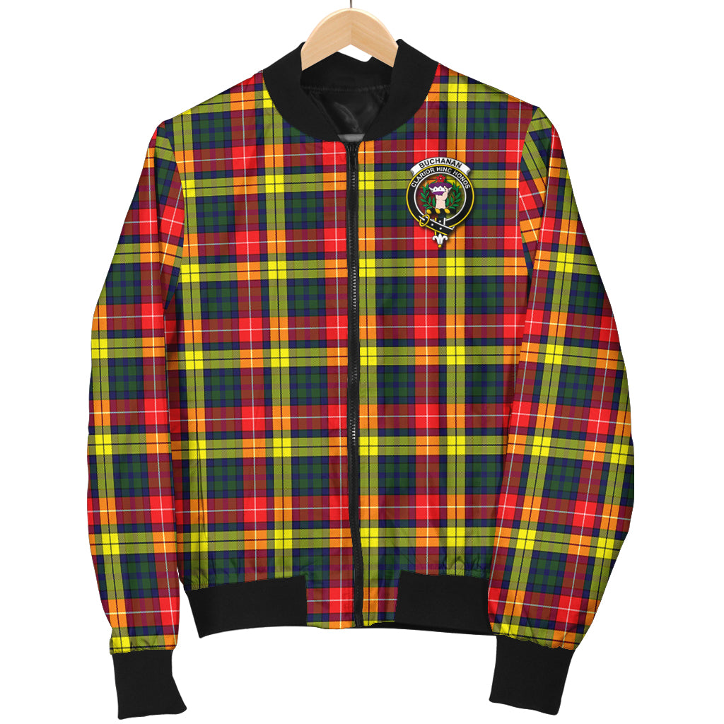 Buchanan Modern Tartan Bomber Jacket with Family Crest - Tartanvibesclothing