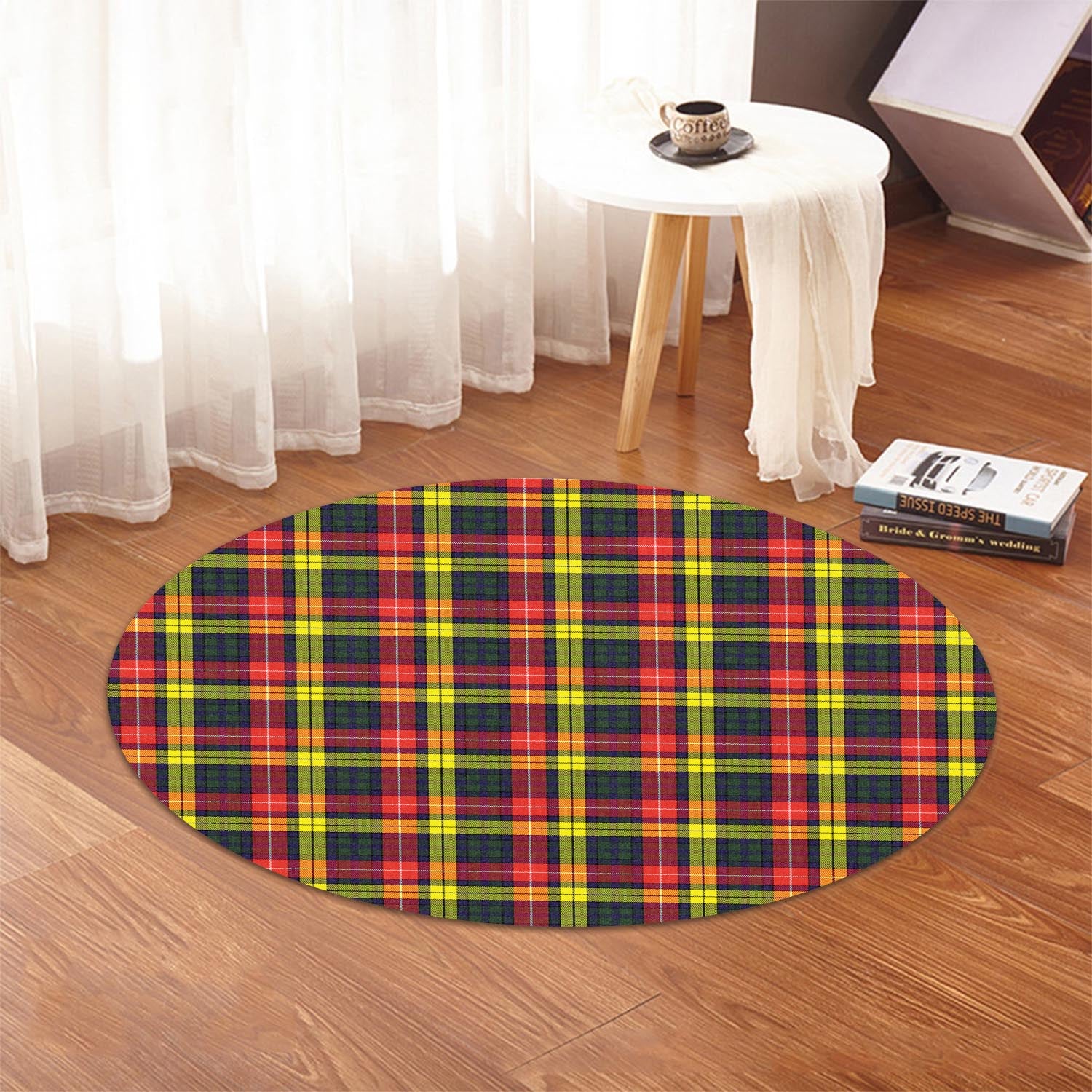 Buchanan Modern Tartan Round Rug - Tartanvibesclothing