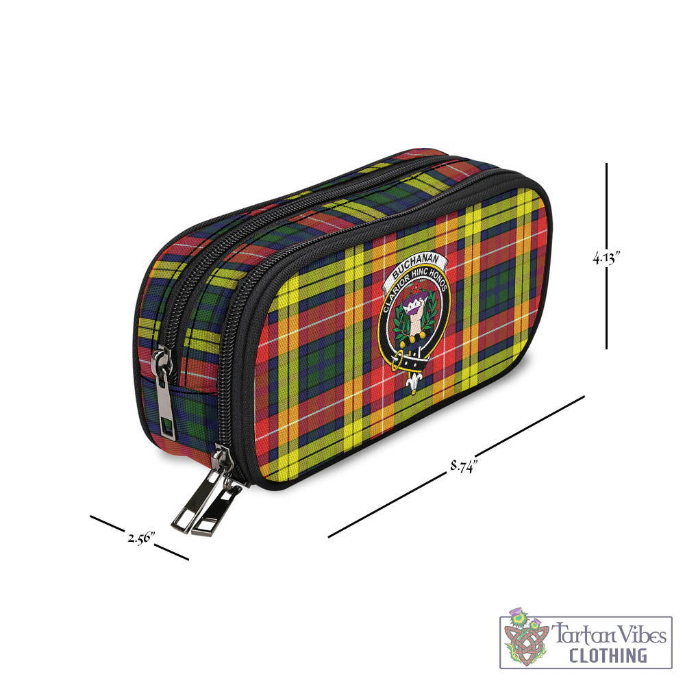 Tartan Vibes Clothing Buchanan Modern Tartan Pen and Pencil Case with Family Crest