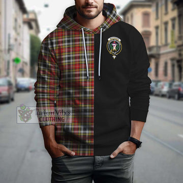 Buchanan Old Dress Tartan Hoodie with Family Crest and Half Of Me Style