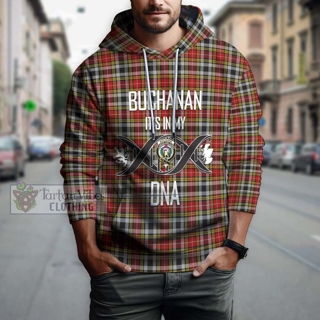 Buchanan Old Dress Tartan Hoodie with Family Crest DNA In Me Style Pullover Hoodie - Tartanvibesclothing Shop