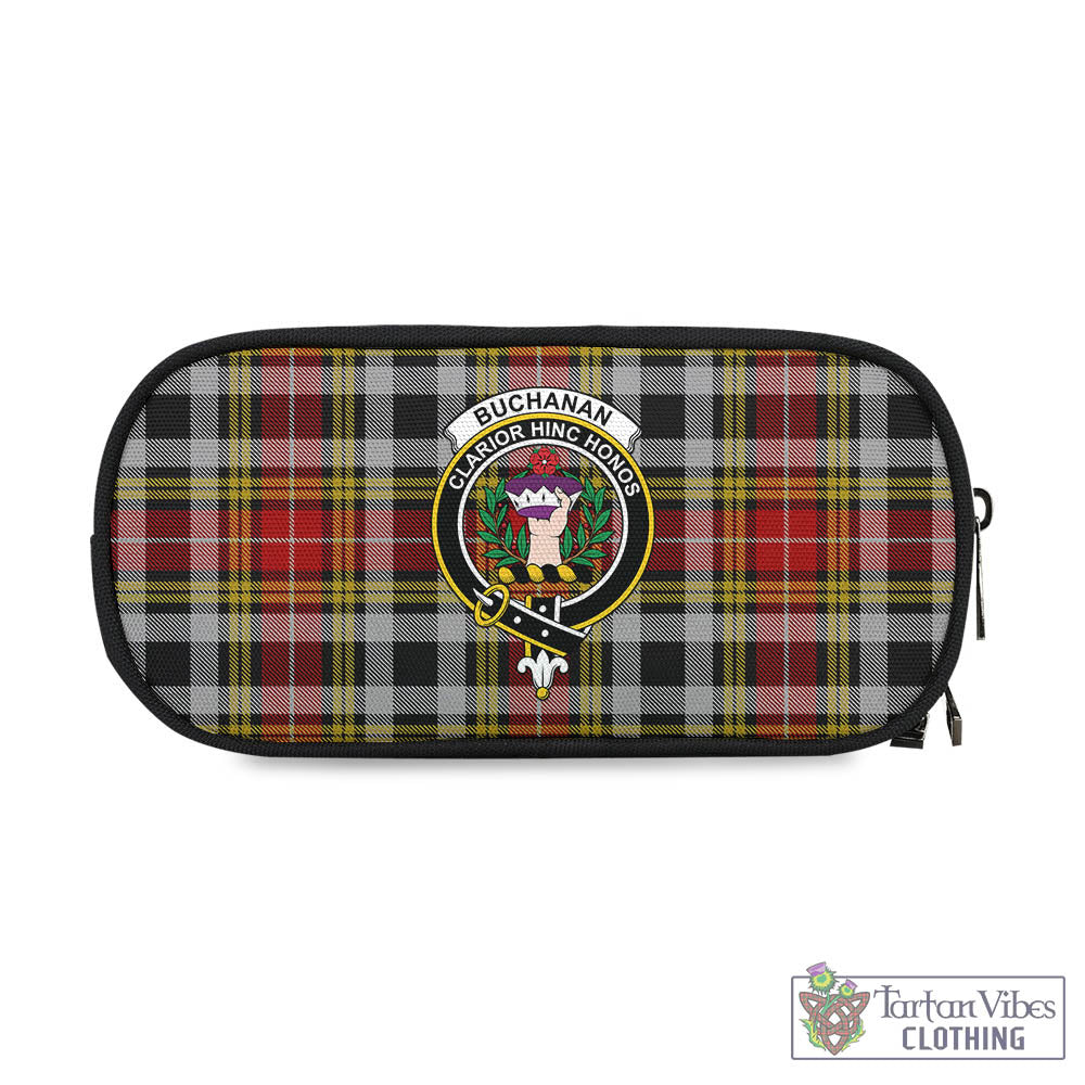 Tartan Vibes Clothing Buchanan Old Dress Tartan Pen and Pencil Case with Family Crest