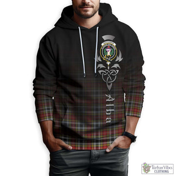 Buchanan Old Dress Tartan Hoodie Featuring Alba Gu Brath Family Crest Celtic Inspired