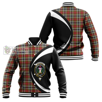 Buchanan Old Dress Tartan Baseball Jacket with Family Crest Circle Style