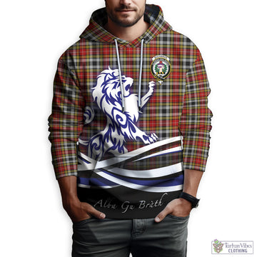 Buchanan Old Dress Tartan Hoodie with Alba Gu Brath Regal Lion Emblem