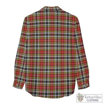 Buchanan Old Dress Tartan Women's Casual Shirt with Family Crest