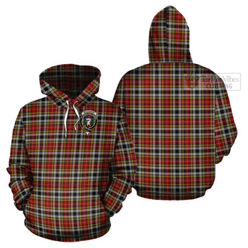 Buchanan Old Dress Tartan Cotton Hoodie with Family Crest