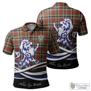 Buchanan Old Dress Tartan Polo Shirt with Alba Gu Brath Regal Lion Emblem