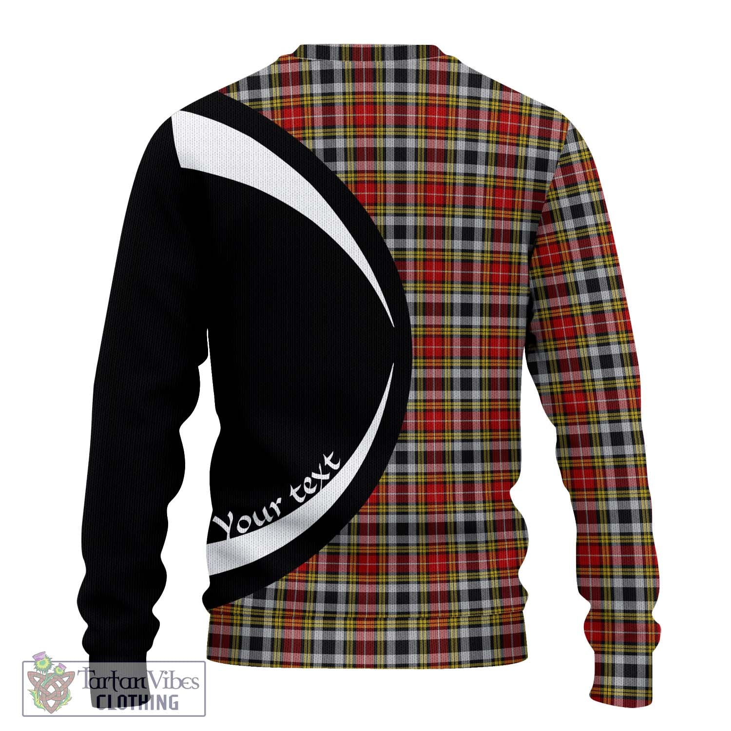 Buchanan Old Dress Tartan Ugly Sweater with Family Crest Circle Style - Tartan Vibes Clothing