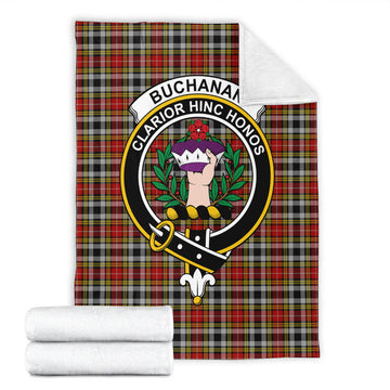 Buchanan Old Dress Tartan Blanket with Family Crest