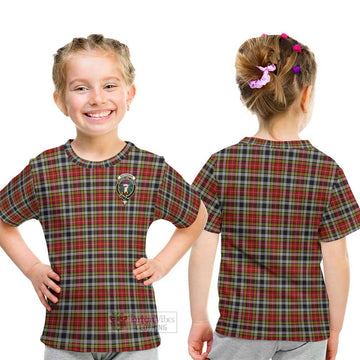 Buchanan Old Dress Tartan Kid T-Shirt with Family Crest