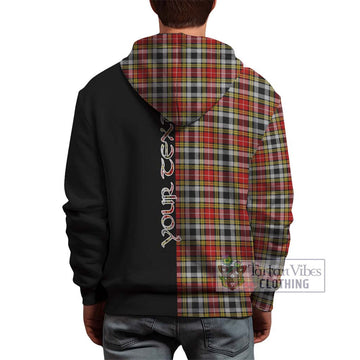 Buchanan Old Dress Tartan Hoodie with Family Crest and Half Of Me Style