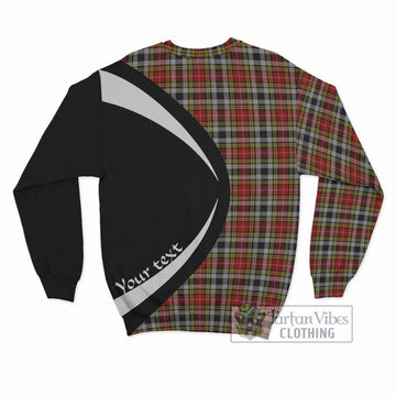 Buchanan Old Dress Tartan Sweatshirt with Family Crest Circle Style