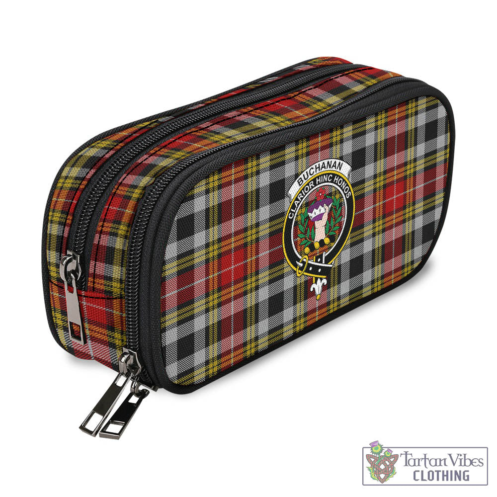 Tartan Vibes Clothing Buchanan Old Dress Tartan Pen and Pencil Case with Family Crest