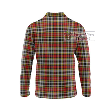 Buchanan Old Dress Tartan Long Sleeve Polo Shirt with Family Crest DNA In Me Style