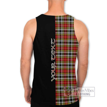 Buchanan Old Dress Tartan Men's Tank Top with Family Crest and Half Of Me Style