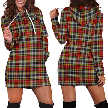 Buchanan Old Dress Tartan Hoodie Dress with Family Crest