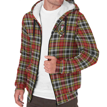 Buchanan Old Dress Tartan Sherpa Hoodie with Family Crest