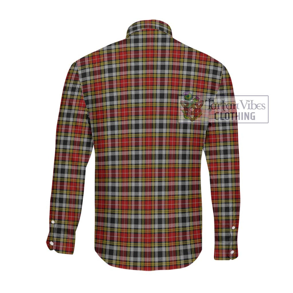 Buchanan Old Dress Tartan Long Sleeve Button Shirt with Family Crest DNA In Me Style - Tartanvibesclothing Shop