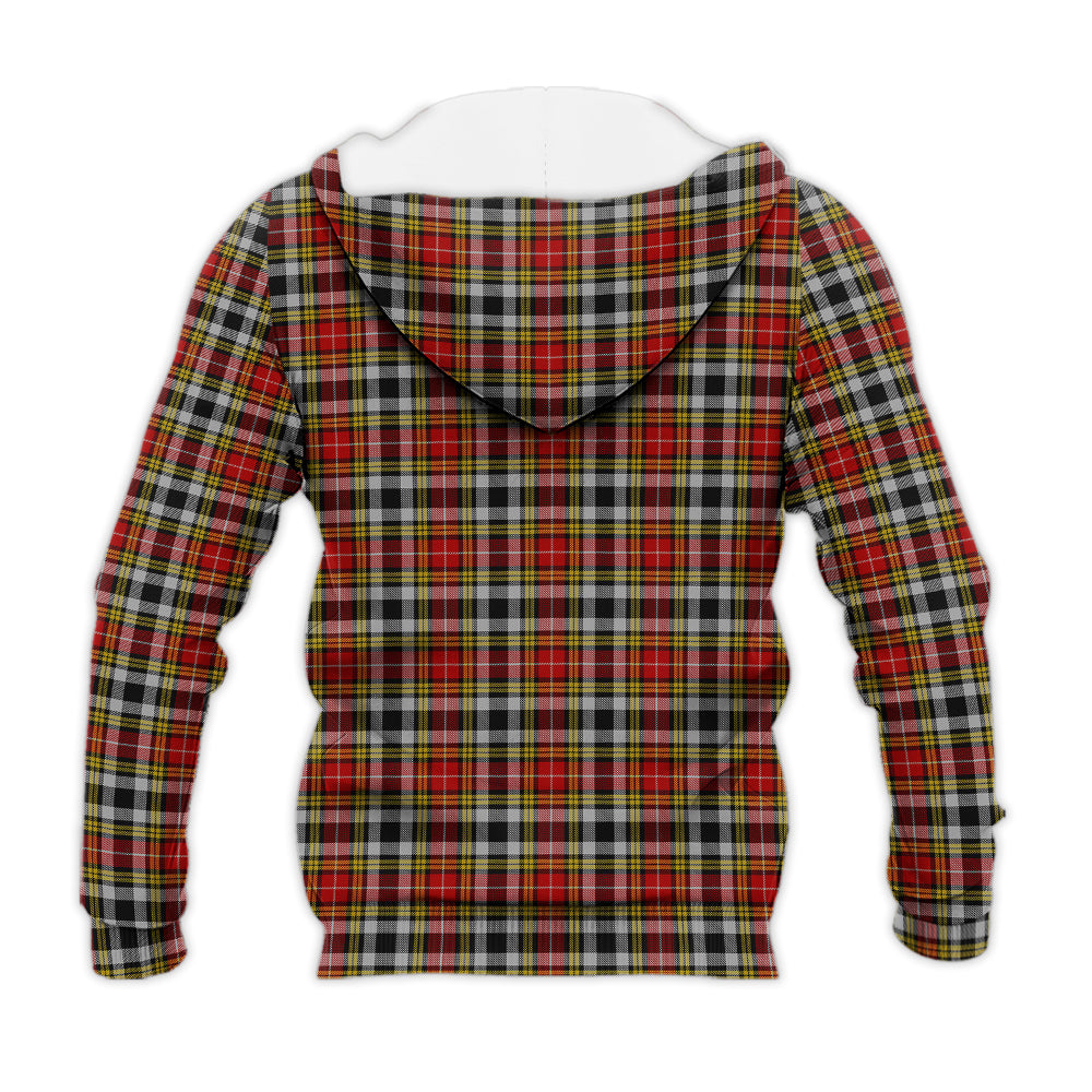 Buchanan Old Dress Tartan Knitted Hoodie with Family Crest - Tartanvibesclothing