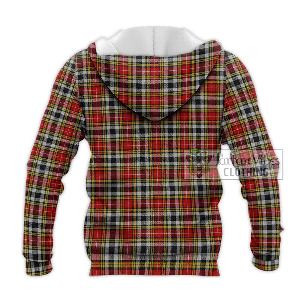 Buchanan Old Dress Tartan Knitted Hoodie with Family Crest DNA In Me Style - Tartanvibesclothing Shop