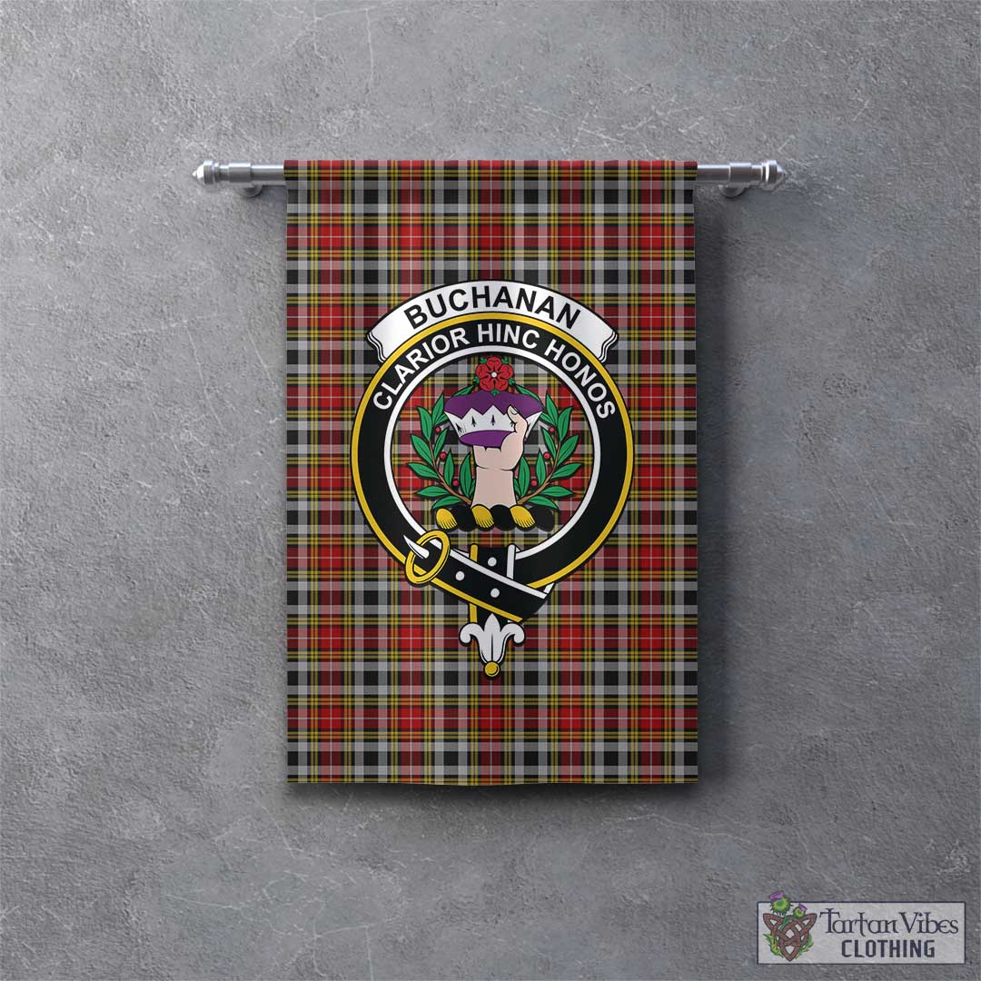 Tartan Vibes Clothing Buchanan Old Dress Tartan Gonfalon, Tartan Banner with Family Crest