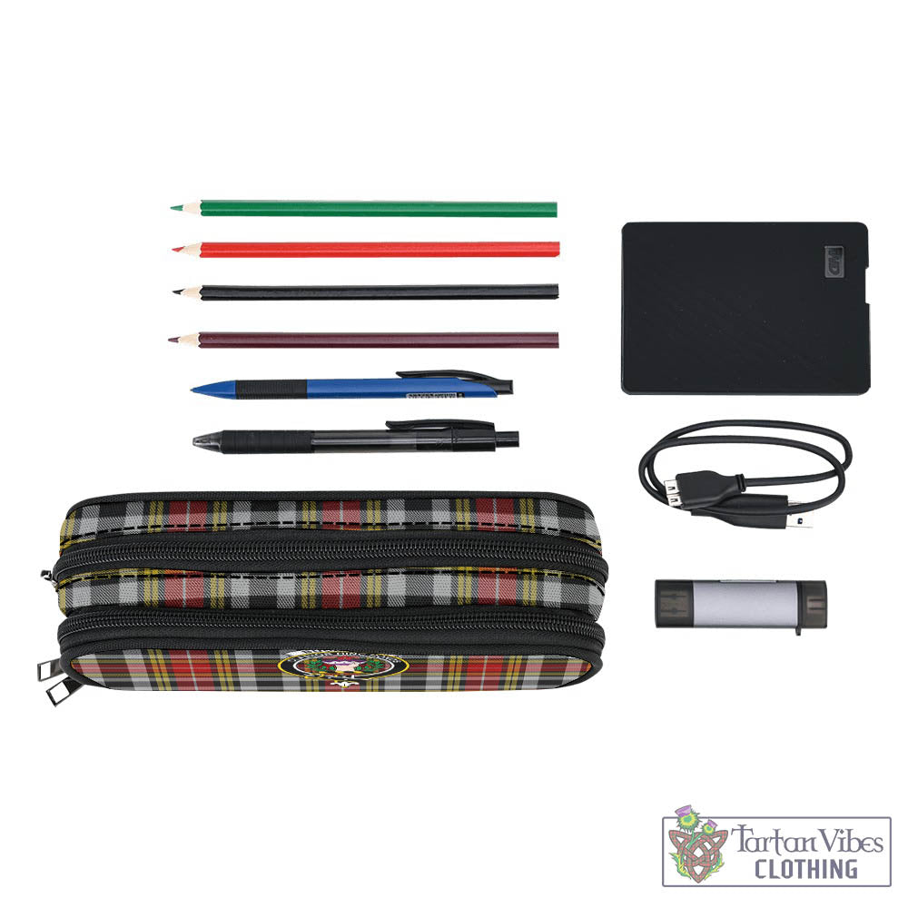 Tartan Vibes Clothing Buchanan Old Dress Tartan Pen and Pencil Case with Family Crest