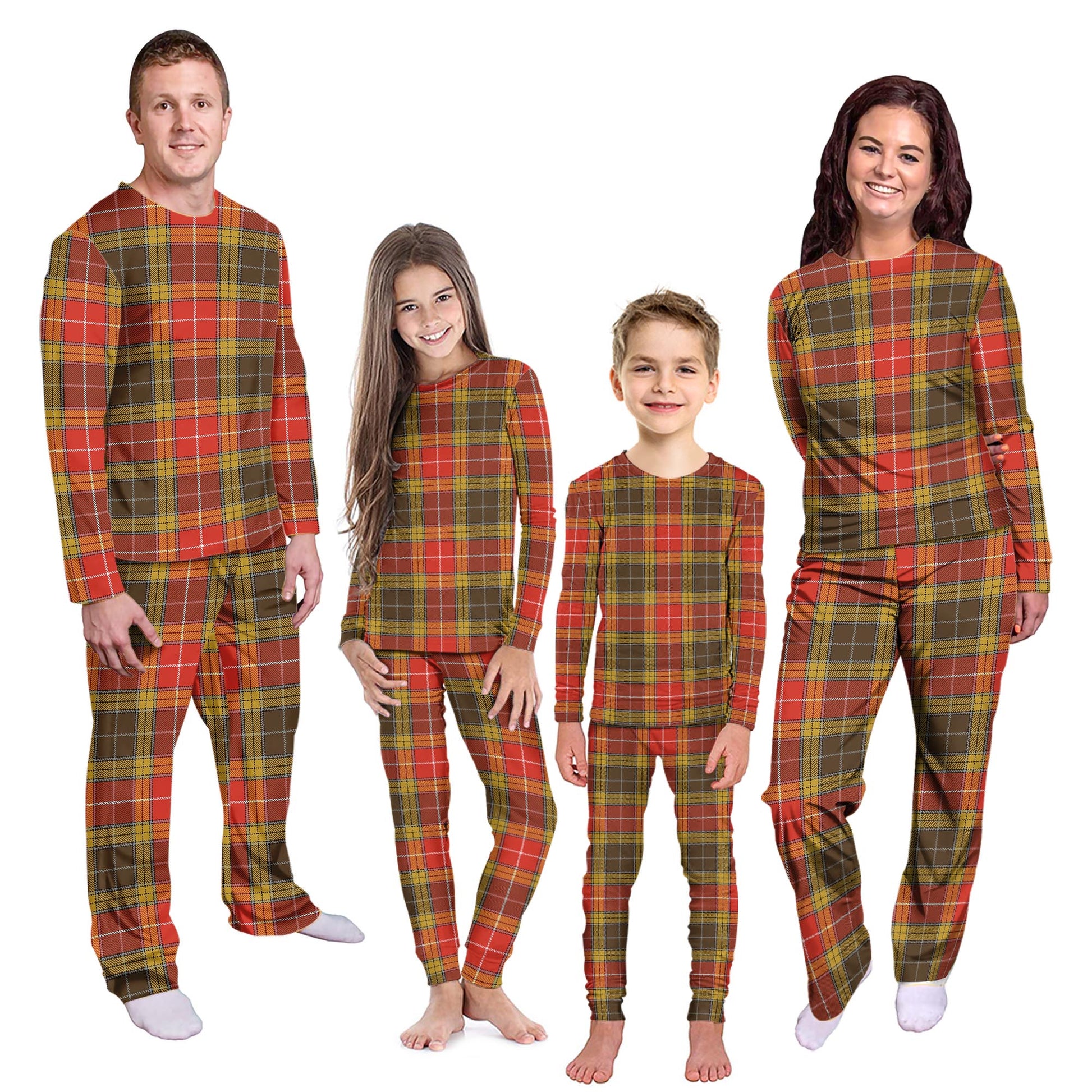 Buchanan Old Set Weathered Tartan Pajamas Family Set Kid - Tartan Vibes Clothing