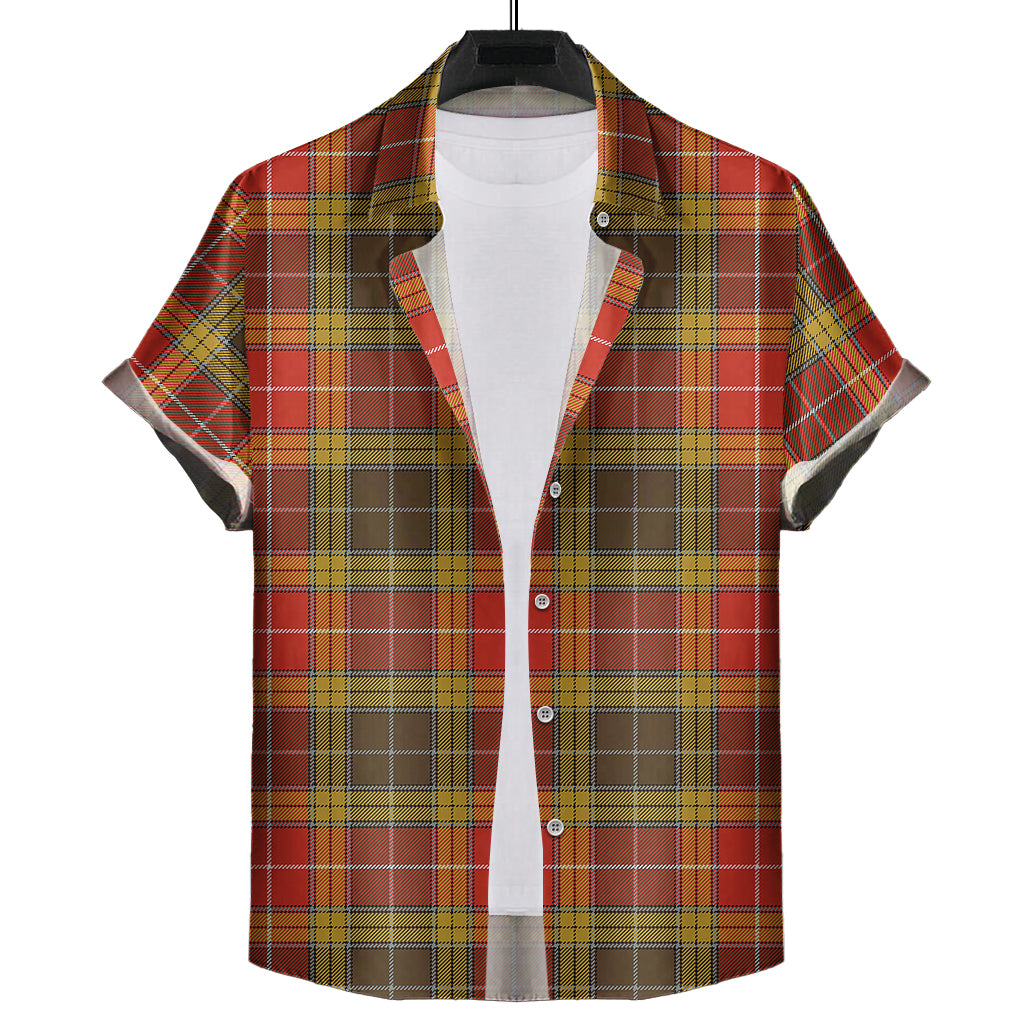 Buchanan Old Set Weathered Tartan Short Sleeve Button Down Shirt - Tartanvibesclothing