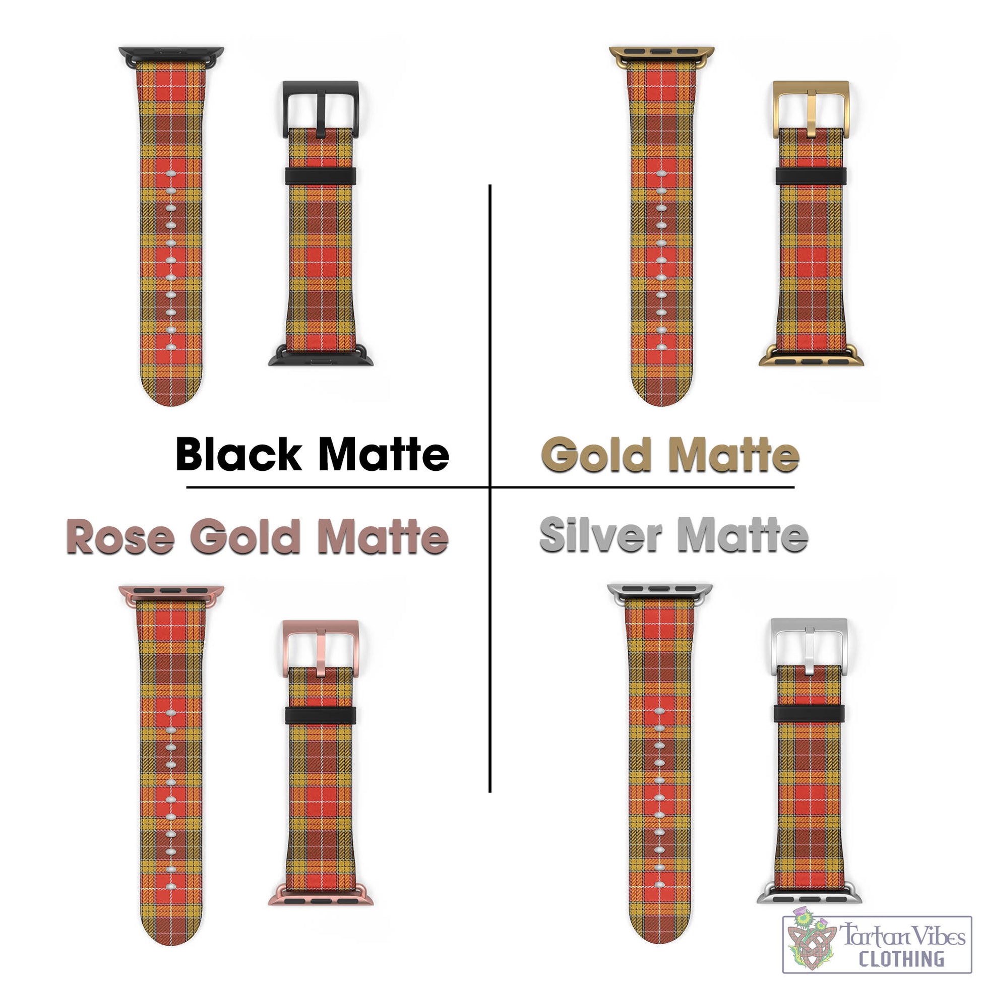 Tartan Vibes Clothing Buchanan Old Set Weathered Tartan Watch Band