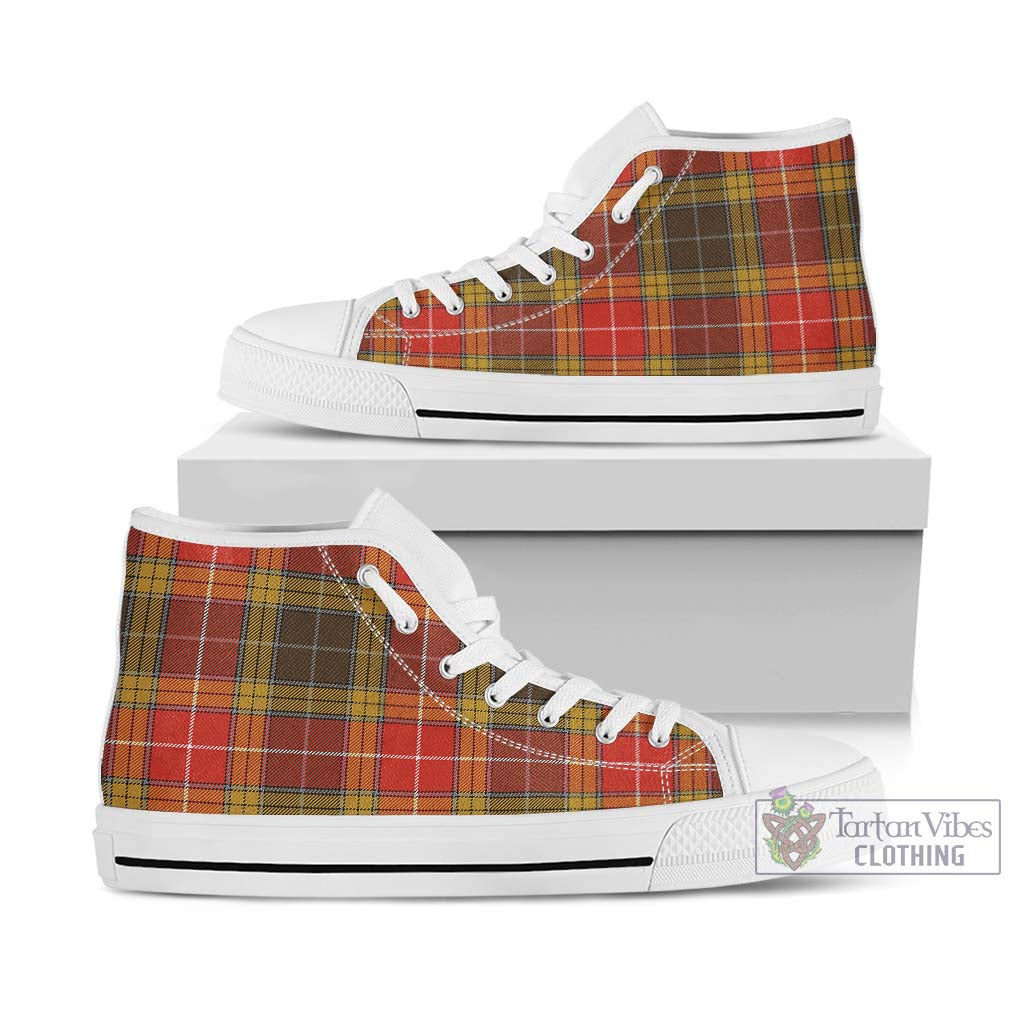 Tartan Vibes Clothing Buchanan Old Set Weathered Tartan High Top Shoes