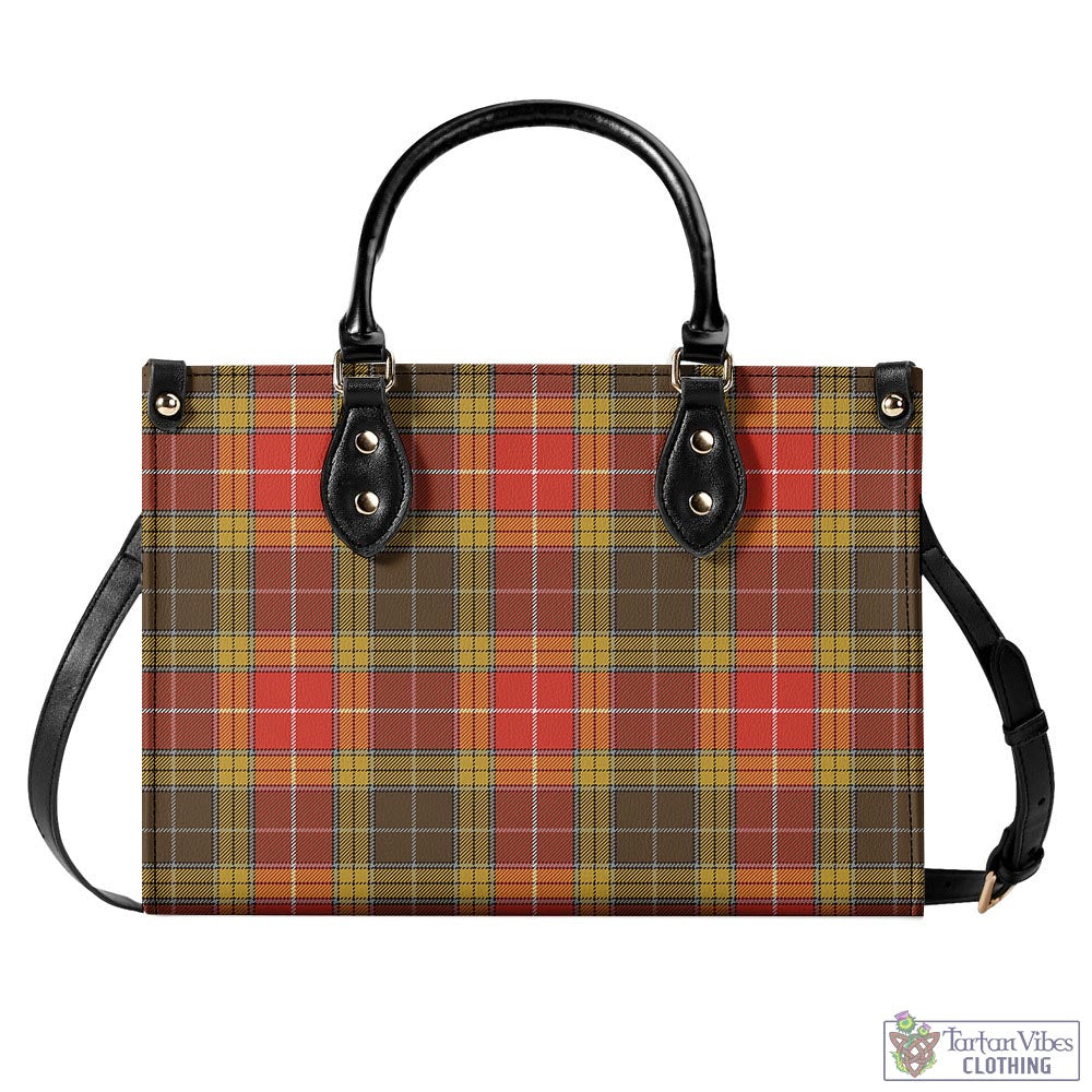 Tartan Vibes Clothing Buchanan Old Set Weathered Tartan Luxury Leather Handbags